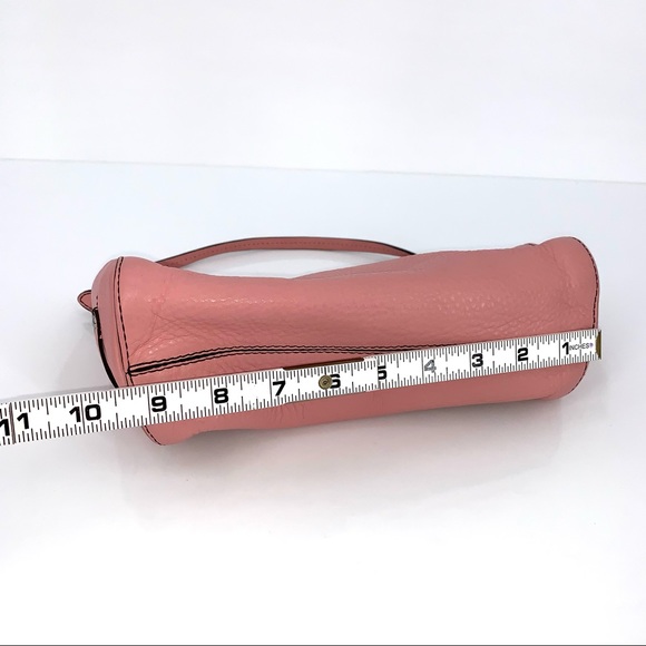 Cole Haan Pink Pebble Leather Baguete Shoulder Bag - Picture 8 of 11